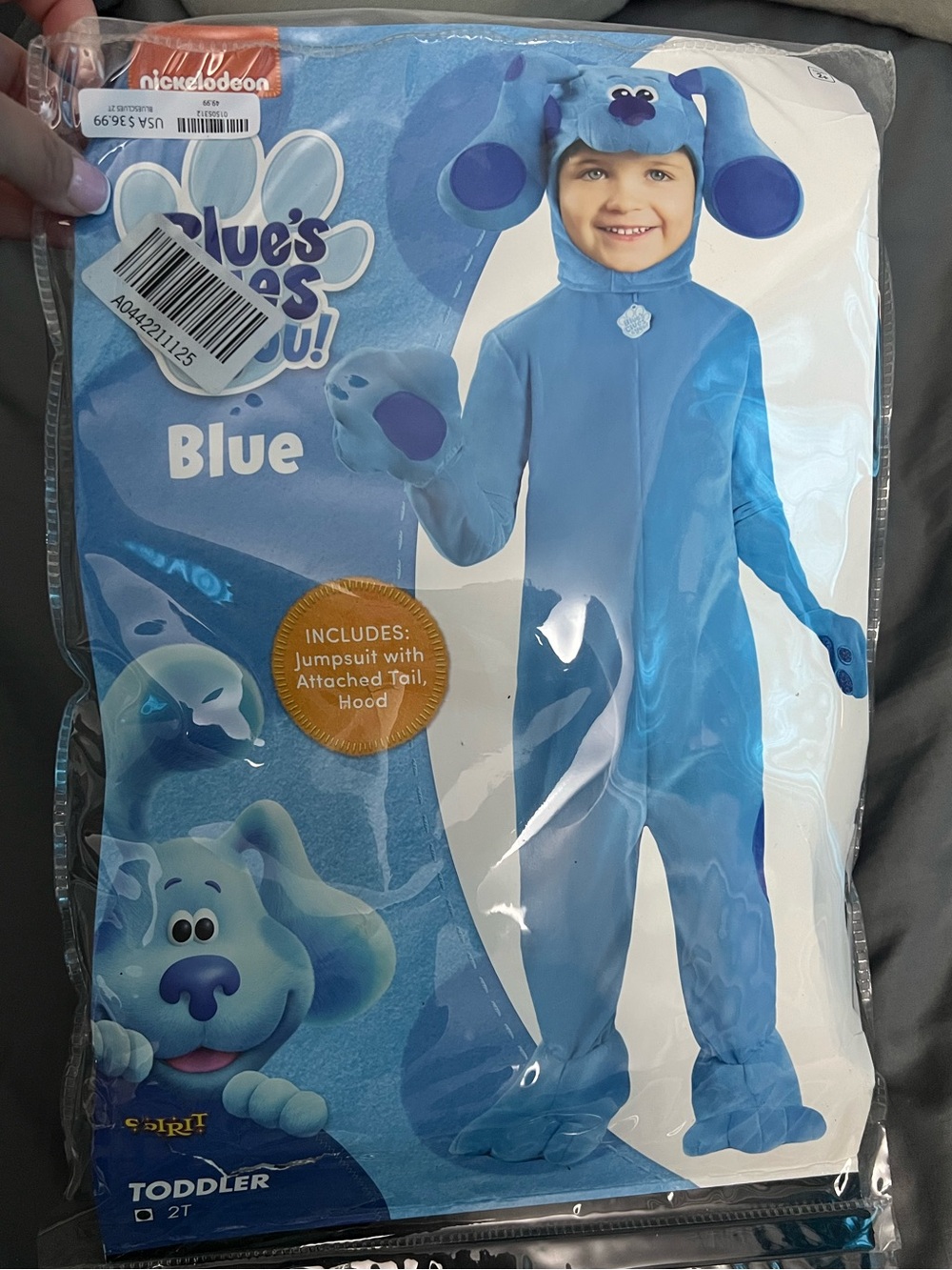 Spirit Blue's Clues Toddler One-Piece Costume - Blue 2T